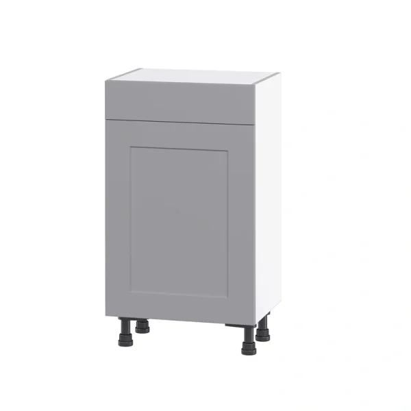 Hugo&Borg Beaumont 18-in W x 34.5-in H x 14-in D Slate Gray 1-Drawer Base Fully Assembled Cabinet (Flat Panel Shaker Style)