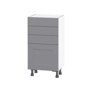 Hugo&Borg Beaumont 18-in W x 34.5-in H x 14-in D Slate Gray 3-Drawers Base Fully Assembled Cabinet (Flat Panel Shaker Style) T726920002