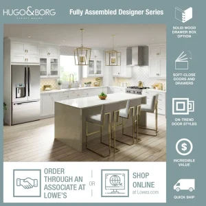 Hugo&Borg Beaumont 18-in W x 34.5-in H x 21-in D Slate Gray Base Fully Assembled Cabinet (Recessed Panel Shaker Door Style)