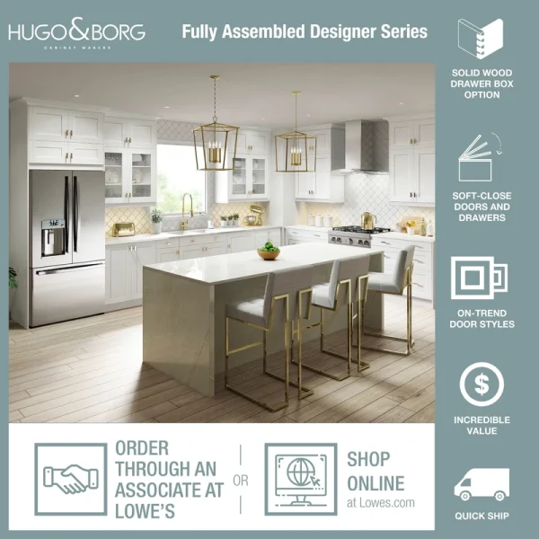 Hugo&Borg Beaumont 18-in W x 34.5-in H x 21-in D Slate Gray Base Fully Assembled Cabinet (Recessed Panel Shaker Door Style)