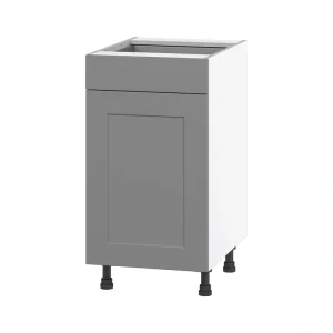 Hugo&Borg Beaumont 18-in W x 34.5-in H x 24-in D Slate Gray 1-Drawer Base Fully Assembled Cabinet (Flat Panel Shaker Style) T726922194