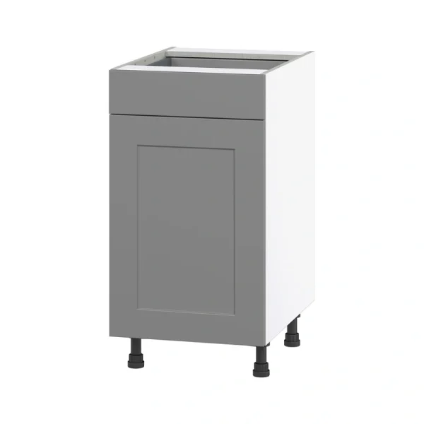 Hugo&Borg Beaumont 18-in W x 34.5-in H x 24-in D Slate Gray 1-Drawer Base Fully Assembled Cabinet (Flat Panel Shaker Style) T726922194