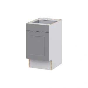 Hugo&Borg Beaumont 18-in W x 34.5-in H x 24-in D Slate Gray 1-Drawer Base Fully Assembled Cabinet (Recessed Panel Shaker Door Style)