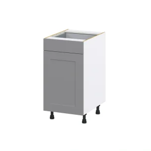 Hugo&Borg Beaumont 18-in W x 34.5-in H x 24-in D Slate Gray 1-Drawer Pull-out Cabinet Base Fully Assembled Cabinet (Recessed Panel Style) T726922148