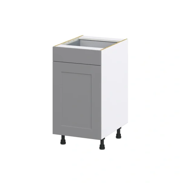 Hugo&Borg Beaumont 18-in W x 34.5-in H x 24-in D Slate Gray 1-Drawer Pull-out Cabinet Base Fully Assembled Cabinet (Recessed Panel Style) T726922148