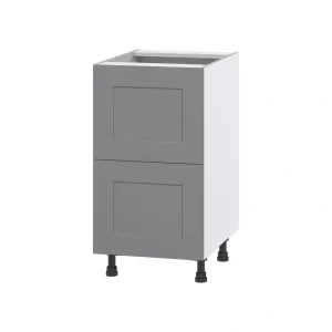 Hugo&Borg Beaumont 18-in W x 34.5-in H x 24-in D Slate Gray 2-Drawer Base Fully Assembled Cabinet
