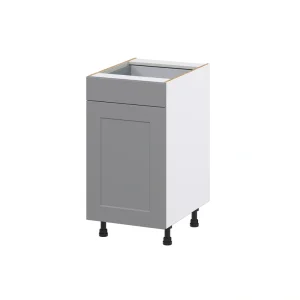 Hugo&Borg Beaumont 18-in W x 34.5-in H x 24-in D Slate Gray 2-Drawers Pull-out Cabinet Base Fully Assembled Cabinet (Recessed Panel Style)
