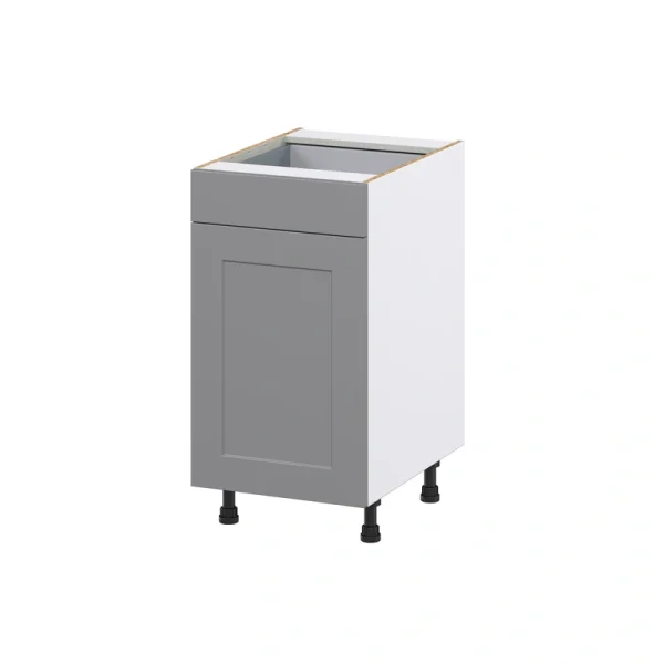 Hugo&Borg Beaumont 18-in W x 34.5-in H x 24-in D Slate Gray 2-Drawers Pull-out Cabinet Base Fully Assembled Cabinet (Recessed Panel Style)