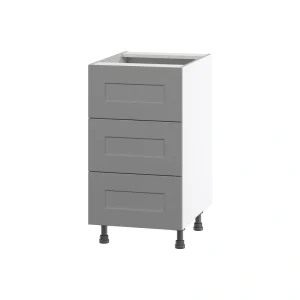 Hugo&Borg Beaumont 18-in W x 34.5-in H x 24-in D Slate Gray 3-Drawer Base Fully Assembled Cabinet T726922200