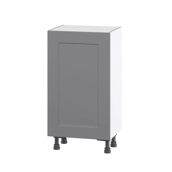 Hugo&Borg Beaumont 18-in W x 34.5-in H x 24-in D Slate Gray 3-Drawers Base Fully Assembled Cabinet (Flat Panel Shaker Style)