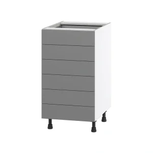Hugo&Borg Beaumont 18-in W x 34.5-in H x 24-in D Slate Gray 6-Drawer Base Fully Assembled Cabinet