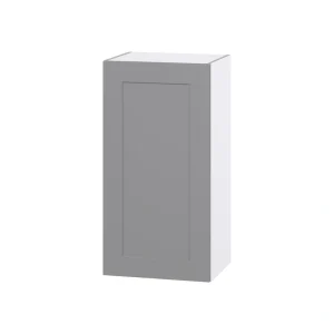 Hugo&Borg Beaumont 18-in W x 35-in H x 14-in D Slate Gray Wall Fully Assembled Cabinet (Flat Panel Shaker Door Style)