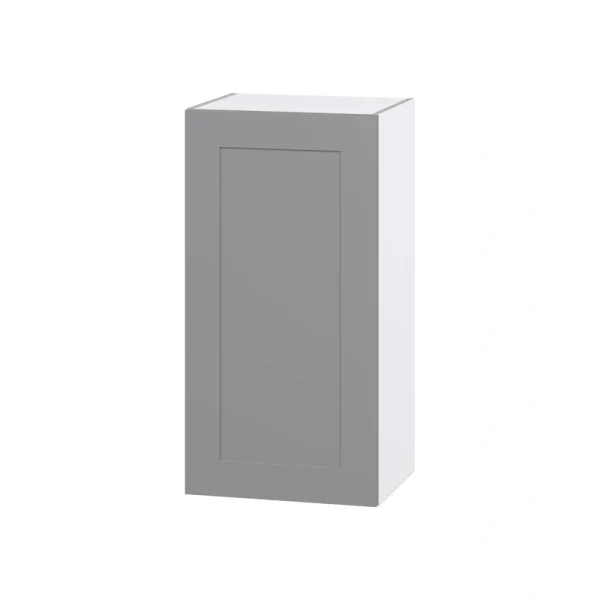 Hugo&Borg Beaumont 18-in W x 35-in H x 14-in D Slate Gray Wall Fully Assembled Cabinet (Flat Panel Shaker Door Style)