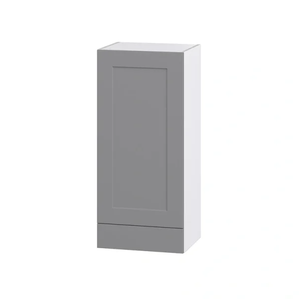 Hugo&Borg Beaumont 18-in W x 40-in H x 14-in D Slate Gray 1-Drawer Wall Fully Assembled Cabinet (Recessed Panel Shaker Style) T726922078