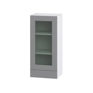 Hugo&Borg Beaumont 18-in W x 40-in H x 14-in D Slate Gray 1-Drawer Wall Fully Assembled Cabinet (Recessed Panel Shaker Style) T726922080