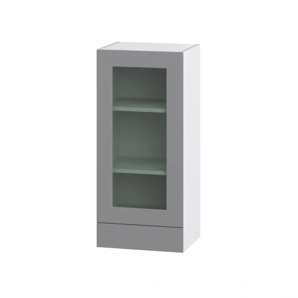 Hugo&Borg Beaumont 18-in W x 40-in H x 14-in D Slate Gray 1-Drawer Wall Fully Assembled Cabinet (Recessed Panel Shaker Style) T726922080