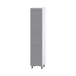 Hugo&Borg Beaumont 18-in W x 89.5-in H x 24-in D Slate Gray Pantry Fully Assembled Cabinet (Flat Panel Shaker Door Style)