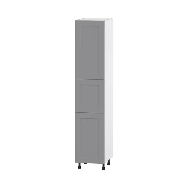 Hugo&Borg Beaumont 18-in W x 89.5-in H x 24-in D Slate Gray Pantry Fully Assembled Cabinet (Flat Panel Shaker Door Style)