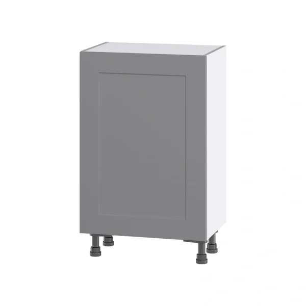 Hugo&Borg Beaumont 21-in W x 34.5-in H x 14-in D Slate Gray Base Fully Assembled Cabinet (Flat Panel Shaker Door Style)