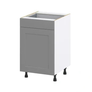 Hugo&Borg Beaumont 21-in W x 34.5-in H x 24-in D Slate Gray 1-Drawer Base Fully Assembled Cabinet (Recessed Panel Shaker Style) T726921965