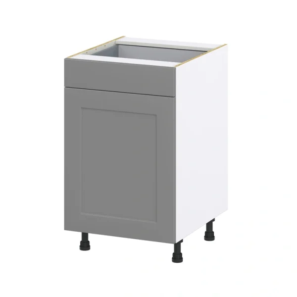 Hugo&Borg Beaumont 21-in W x 34.5-in H x 24-in D Slate Gray 1-Drawer Base Fully Assembled Cabinet (Recessed Panel Shaker Style) T726921965