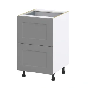 Hugo&Borg Beaumont 21-in W x 34.5-in H x 24-in D Slate Gray 3-Drawer Base Fully Assembled Cabinet (Recessed Panel Style) T726921958