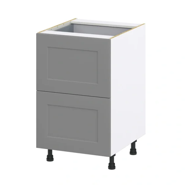 Hugo&Borg Beaumont 21-in W x 34.5-in H x 24-in D Slate Gray 3-Drawer Base Fully Assembled Cabinet (Recessed Panel Style) T726921958