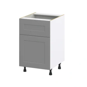 Hugo&Borg Beaumont 21-in W x 34.5-in H x 25-in D Slate Gray 1-Drawer Base Fully Assembled Cabinet (Recessed Panel Shaker Style)
