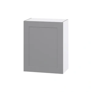 Hugo&Borg Beaumont 24-in W x 30-in H x 14-in D Slate Gray Wall Fully Assembled Cabinet (Flat Panel Shaker Door Style) T726921876