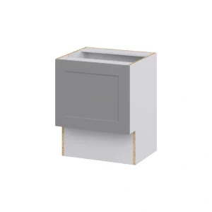 Hugo&Borg Beaumont 24-in W x 34.5-in H x 21-in D Slate Gray Base Fully Assembled Cabinet (Recessed Panel Shaker Door Style)