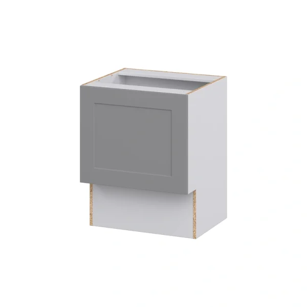 Hugo&Borg Beaumont 24-in W x 34.5-in H x 21-in D Slate Gray Base Fully Assembled Cabinet (Recessed Panel Shaker Door Style)