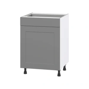 Hugo&Borg Beaumont 24-in W x 34.5-in H x 24-in D Slate Gray 1-Drawer Base Fully Assembled Cabinet (Flat Panel Shaker Style) T726920065