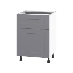 Hugo&Borg Beaumont 24-in W x 34.5-in H x 24-in D Slate Gray 1-Drawer Base Fully Assembled Cabinet (Flat Panel Shaker Style) T726921773