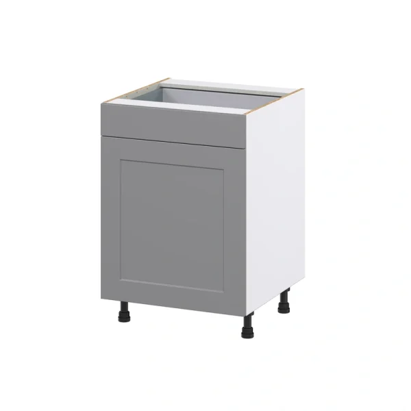 Hugo&Borg Beaumont 24-in W x 34.5-in H x 24-in D Slate Gray 2-Drawers Pull-out Cabinet Base Fully Assembled Cabinet (Recessed Panel Style)