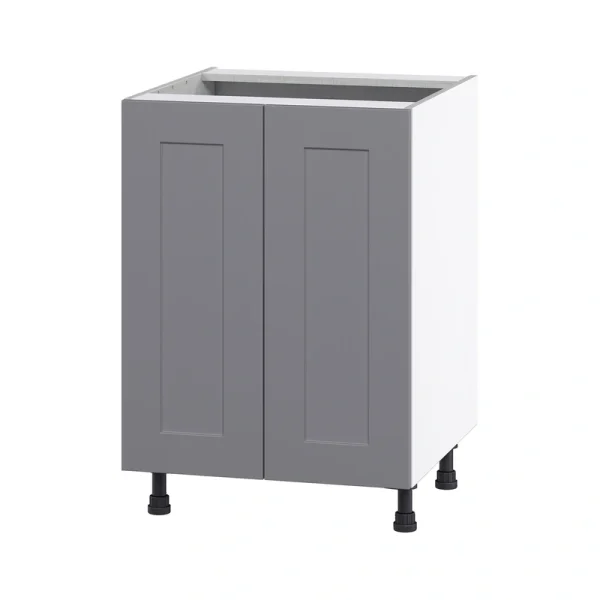 Hugo&Borg Beaumont 24-in W x 34.5-in H x 24-in D Slate Gray 3-Drawers Base Fully Assembled Cabinet (Flat Panel Shaker Style) T726920083