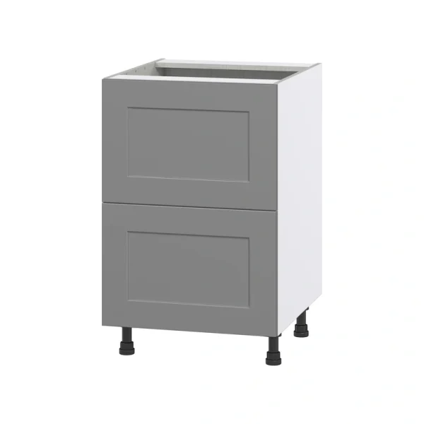 Hugo&Borg Beaumont 24-in W x 34.5-in H x 25-in D Slate Gray 2-Drawer Base Fully Assembled Cabinet