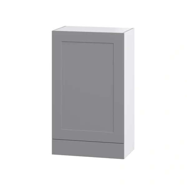 Hugo&Borg Beaumont 24-in W x 40-in H x 14-in D Slate Gray 1-Drawer Wall Fully Assembled Cabinet (Recessed Panel Shaker Style)