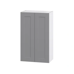 Hugo&Borg Beaumont 24-in W x 40-in H x 14-in D Slate Gray Wall Fully Assembled Cabinet (Recessed Panel Shaker Door Style)