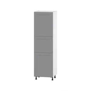Hugo&Borg Beaumont 24-in W x 84.5-in H x 24-in D Slate Gray Pantry Fully Assembled Cabinet (Flat Panel Shaker Door Style)