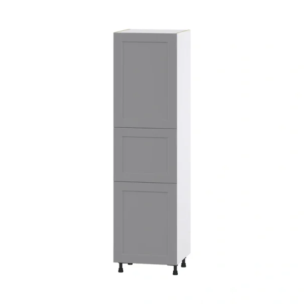 Hugo&Borg Beaumont 24-in W x 89.5-in H x 24-in D Slate Gray Pantry Fully Assembled Cabinet (Flat Panel Shaker Door Style)