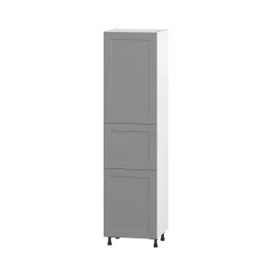 Hugo&Borg Beaumont 24-in W x 94.5-in H x 24-in D Slate Gray Pantry Fully Assembled Cabinet (Recessed Panel Shaker Door Style)