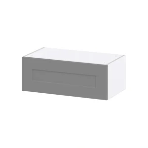 Hugo&Borg Beaumont 27-in W x 10-in H x 14-in D Slate Gray Wall Fully Assembled Cabinet (Recessed Panel Shaker Door Style)