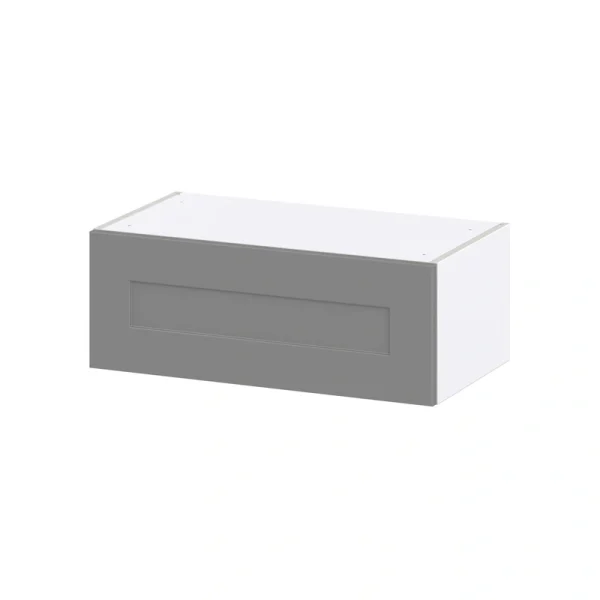 Hugo&Borg Beaumont 27-in W x 10-in H x 14-in D Slate Gray Wall Fully Assembled Cabinet (Recessed Panel Shaker Door Style)