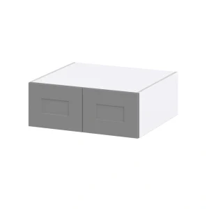 Hugo&Borg Beaumont 27-in W x 10-in H x 24-in D Slate Gray Wall Fully Assembled Cabinet (Recessed Panel Shaker Door Style) T726921544
