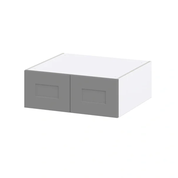 Hugo&Borg Beaumont 27-in W x 10-in H x 24-in D Slate Gray Wall Fully Assembled Cabinet (Recessed Panel Shaker Door Style) T726921544
