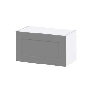 Hugo&Borg Beaumont 27-in W x 15-in H x 14-in D Slate Gray Wall Fully Assembled Cabinet (Recessed Panel Shaker Door Style)