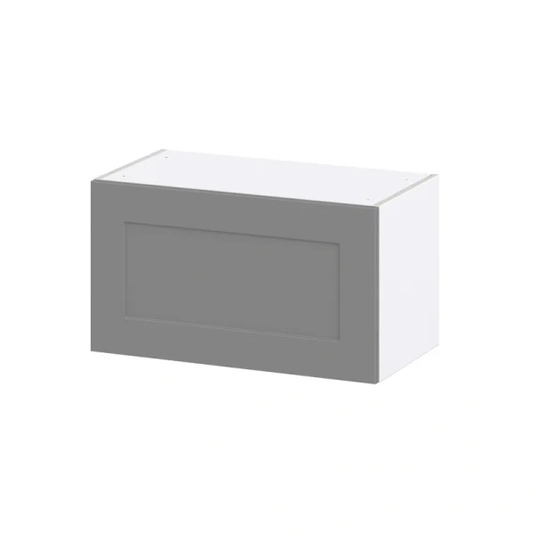 Hugo&Borg Beaumont 27-in W x 15-in H x 14-in D Slate Gray Wall Fully Assembled Cabinet (Recessed Panel Shaker Door Style)