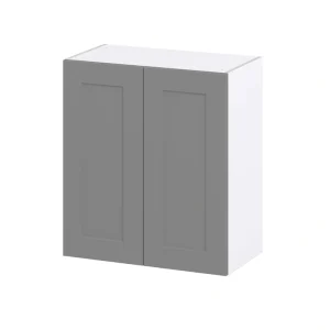 Hugo&Borg Beaumont 27-in W x 30-in H x 14-in D Slate Gray Wall Fully Assembled Cabinet (Recessed Panel Shaker Door Style)
