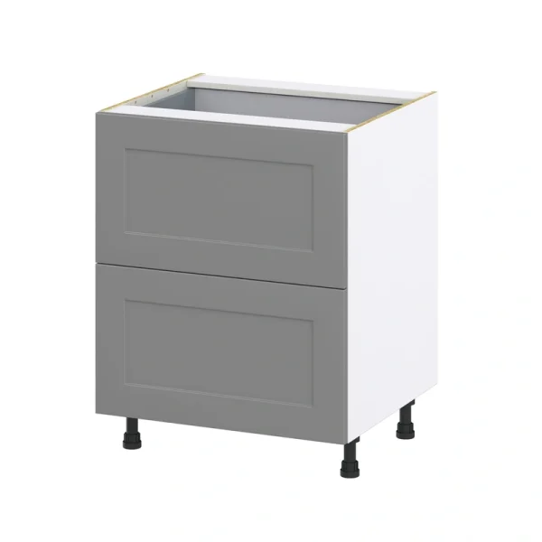 Hugo&Borg Beaumont 27-in W x 34.5-in H x 24-in D Slate Gray 3-Drawer Base Fully Assembled Cabinet (Recessed Panel Style)