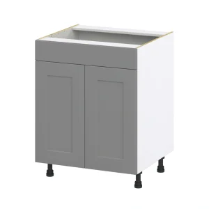 Hugo&Borg Beaumont 27-in W x 34.5-in H x 24-in D Slate Gray Sink Base Fully Assembled Cabinet (Recessed Panel Shaker Style)